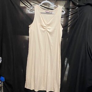 NWOT Anybody light PINK lounge dress Cotton Sleeveless V-Neck L